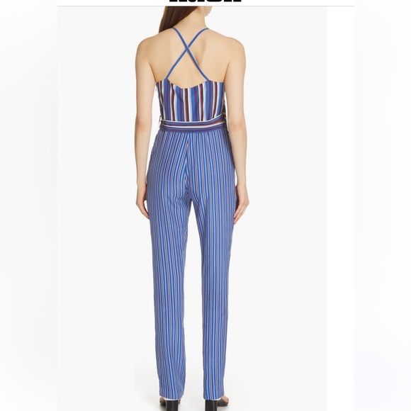 Rag & Bone Felix Striped Silk Jumpsuit. Size 0 - Picture 2 of 9